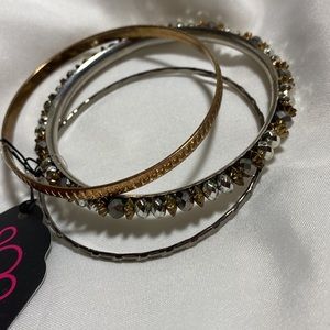 Set of three paparazzi bangles